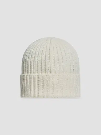 Moncler Little Girl's & Girl's Beanie Hat in Wool - White - Size Small | Thumbnail 2