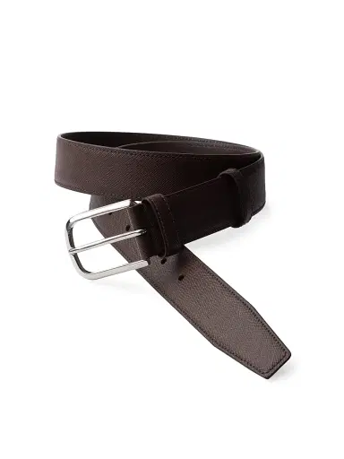 Prada Men's Saffiano Leather Belt - Brown - Size 42 | Thumbnail 2