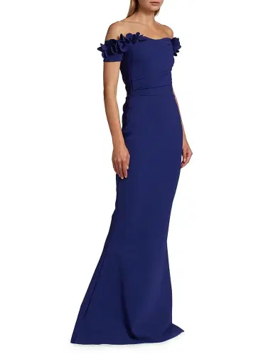 Chiara Boni La Petite Robe Women's Yiana Floral Appliqué Gown | Thumbnail 2 Chiara Boni La Petite Robe Women's Yiana Floral Appliqué Gown | Thumbnail 2