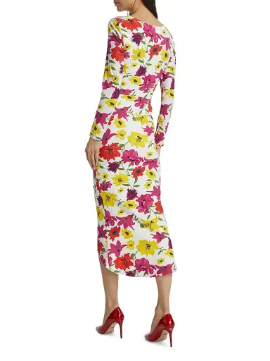 Chiara Boni La Petite Robe Women's Tatangela Floral Ruched Midi-Dress | Thumbnail 5