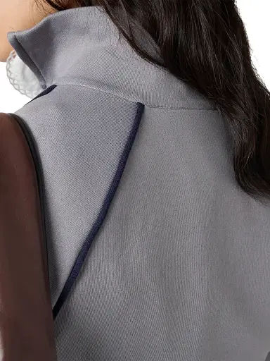 Miu Miu Women's Technical Yarn Zipper Cardigan - Grey | Thumbnail 6