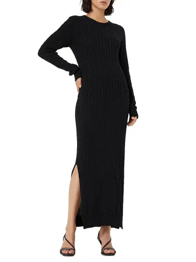 Brunello Cucinelli Women's Cotton Dazzling Cables Knit Dress | Thumbnail 2