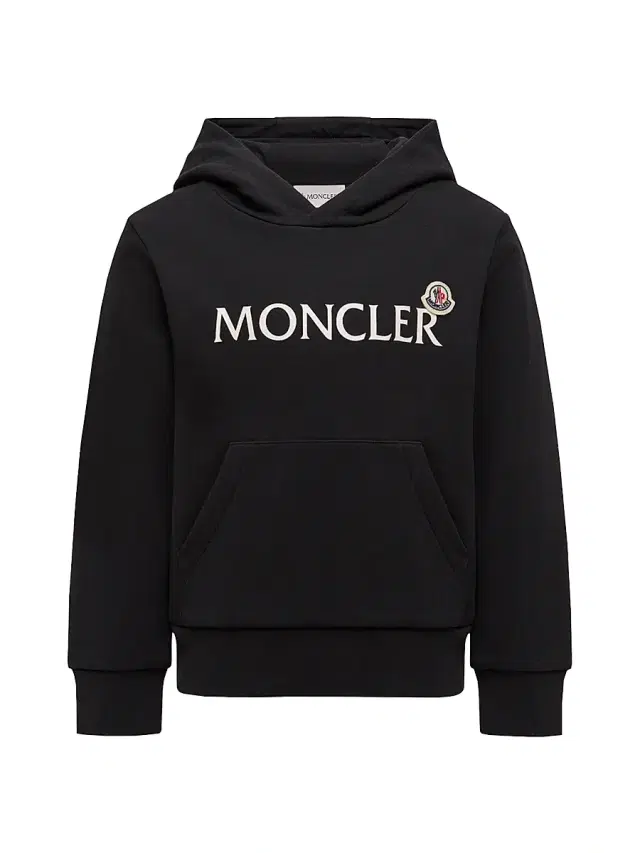 Moncler Little Boy's & Boy's Hoodie in Cotton - Black