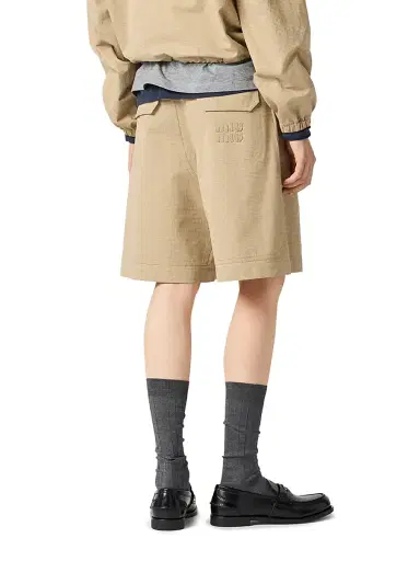 Miu Miu Women's Ripstop Bermudas | Thumbnail 4 Miu Miu Women's Ripstop Bermudas | Thumbnail 4