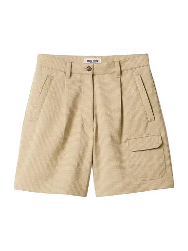 Miu Miu Women's Ripstop Bermudas | Thumbnail 1 Miu Miu Women's Ripstop Bermudas | Thumbnail 1