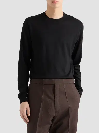 Prada Men's Cashmere and Silk Crewneck Sweater | Thumbnail 2