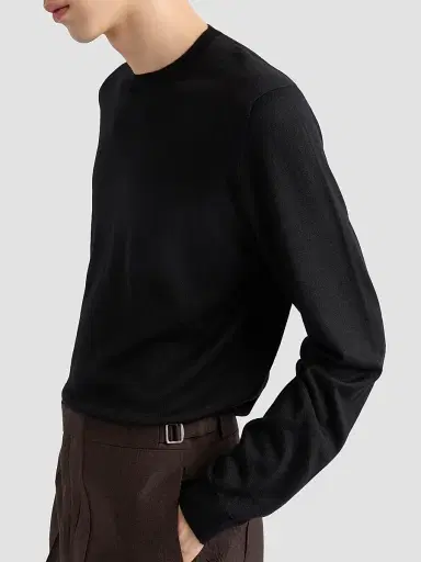 Prada Men's Cashmere and Silk Crewneck Sweater | Thumbnail 3