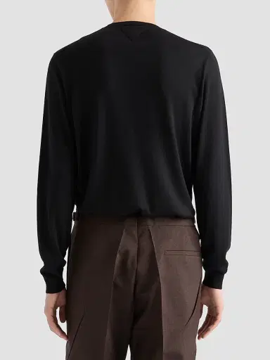 Prada Men's Cashmere and Silk Crewneck Sweater | Thumbnail 4