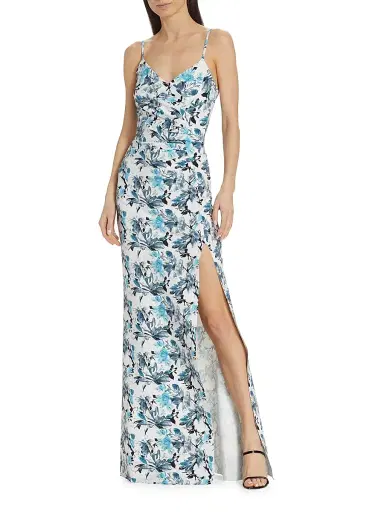 Chiara Boni La Petite Robe Women's Marga Gathered Floral Gown | Thumbnail 3