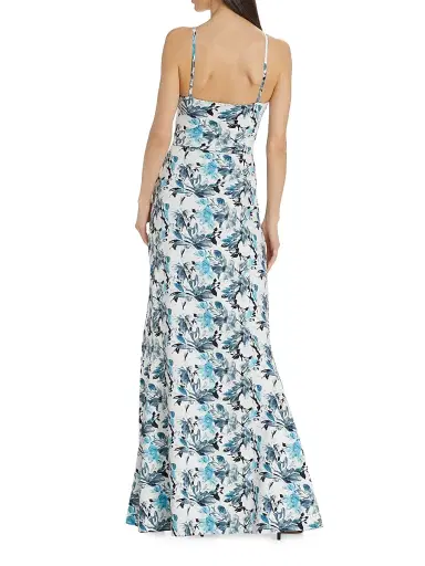 Chiara Boni La Petite Robe Women's Marga Gathered Floral Gown | Thumbnail 5