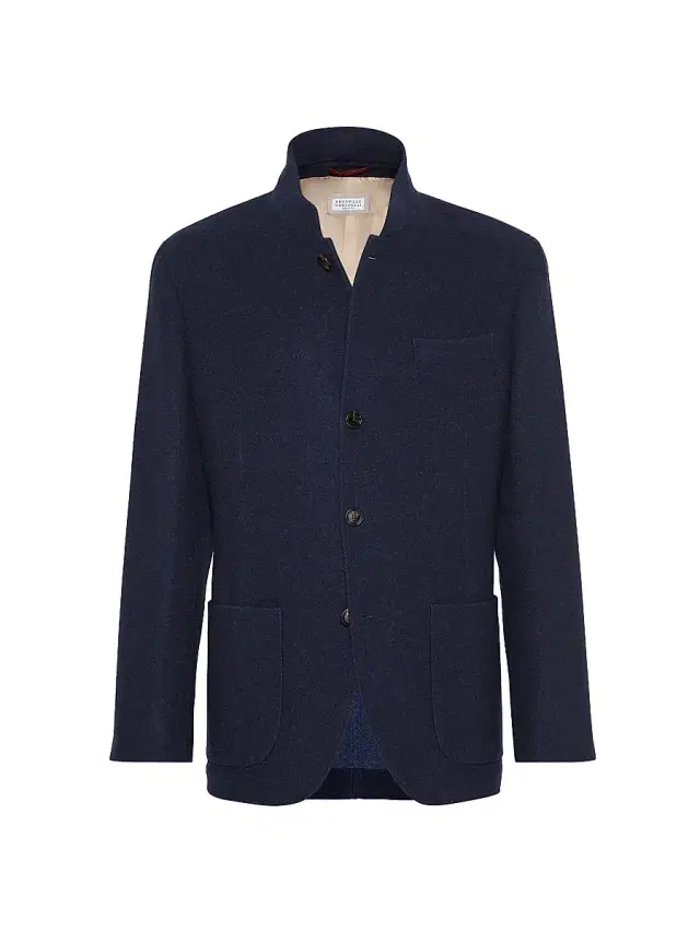 Brunello Cucinelli Men's Water Resistant Lightweight Cashmere Jacket - Cobalt