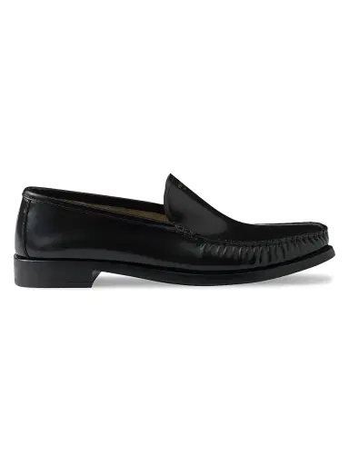 Prada Women's Brushed Leather Loafers - Black - Size 7.5 | Thumbnail 1