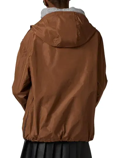 Miu Miu Women's Technical Fabric Hoodie Jacket | Thumbnail 3 Miu Miu Women's Technical Fabric Hoodie Jacket | Thumbnail 3