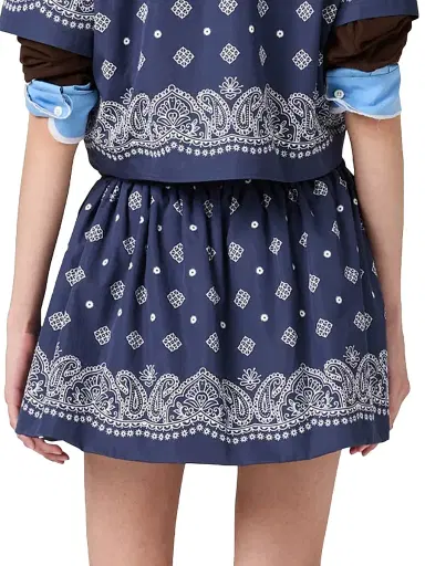 Miu Miu Women's Bandana Print Poplin Miniskirt | Thumbnail 4
