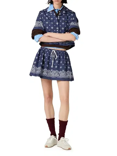 Miu Miu Women's Bandana Print Poplin Miniskirt | Thumbnail 5