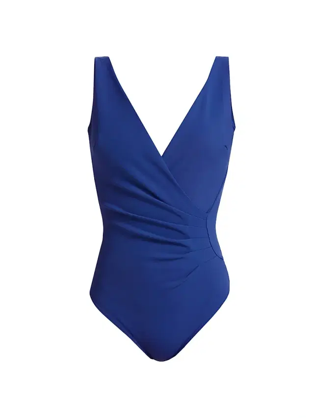 Chiara Boni La Petite Robe Women's Verde Surplice One-Piece Swimsuit - Nautico
