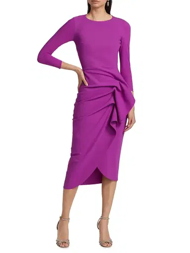 Chiara Boni La Petite Robe Women's Gathered Side Midi-Dress | Thumbnail 3 Chiara Boni La Petite Robe Women's Gathered Side Midi-Dress | Thumbnail 3