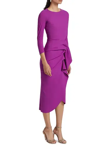 Chiara Boni La Petite Robe Women's Gathered Side Midi-Dress | Thumbnail 4 Chiara Boni La Petite Robe Women's Gathered Side Midi-Dress | Thumbnail 4
