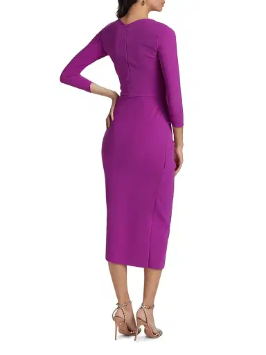 Chiara Boni La Petite Robe Women's Gathered Side Midi-Dress | Thumbnail 5 Chiara Boni La Petite Robe Women's Gathered Side Midi-Dress | Thumbnail 5