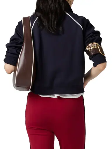 Miu Miu Women's Technical Yarn Zipper Cardigan | Thumbnail 3 Miu Miu Women's Technical Yarn Zipper Cardigan | Thumbnail 3