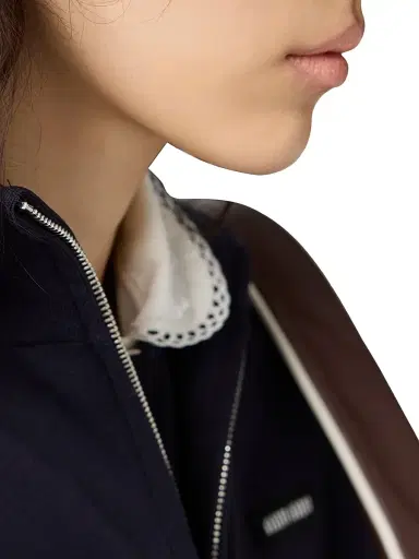 Miu Miu Women's Technical Yarn Zipper Cardigan | Thumbnail 6 Miu Miu Women's Technical Yarn Zipper Cardigan | Thumbnail 6