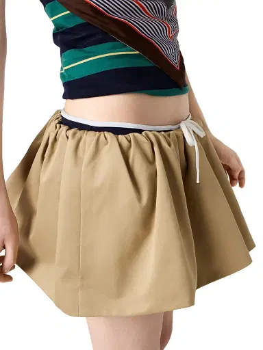 Miu Miu Women's Chino Miniskirt - Beige Khaki | Thumbnail 6