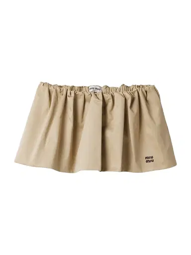 Miu Miu Women's Chino Miniskirt - Beige Khaki | Thumbnail 1