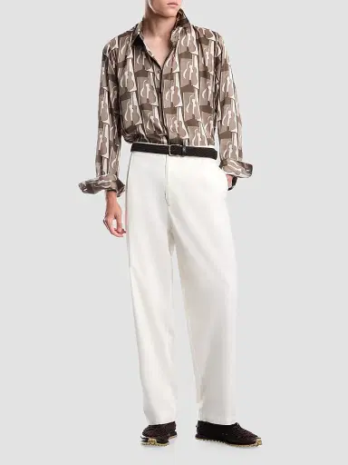 Emporio Armani Men's Abstract-Print Sport Shirt - Stampa Fantasia Marrone - Size XXL | Thumbnail 2