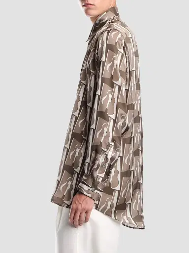 Emporio Armani Men's Abstract-Print Sport Shirt - Stampa Fantasia Marrone - Size XXL | Thumbnail 7