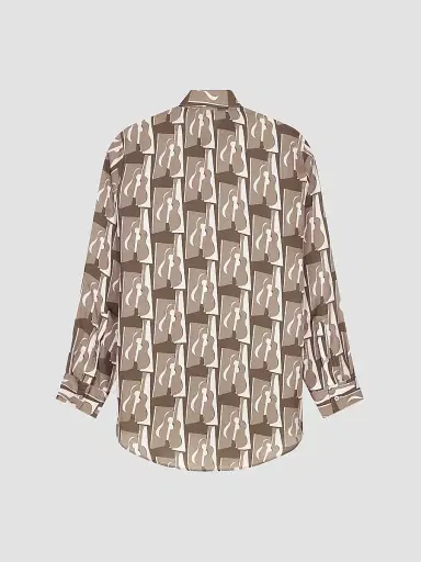 Emporio Armani Men's Abstract-Print Sport Shirt - Stampa Fantasia Marrone - Size XXL | Thumbnail 8