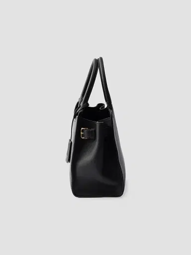 Prada Women's Prelude Medium Leather Top Handle Bag - Black | Thumbnail 5