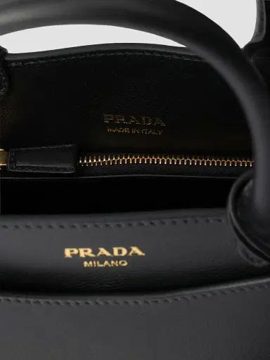 Prada Women's Prelude Medium Leather Top Handle Bag - Black | Thumbnail 6