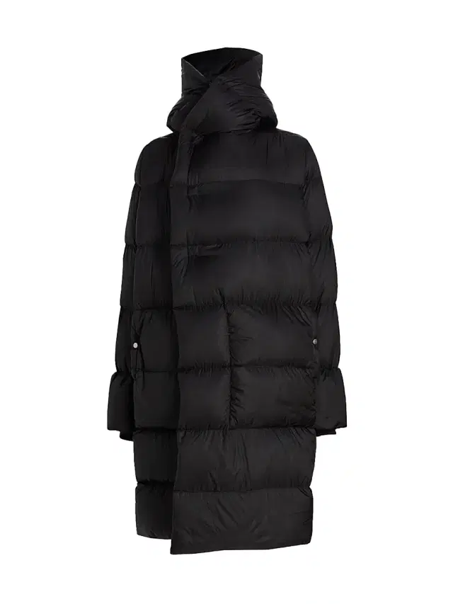 Rick Owens Women's Asymmetric Hooded Puffer Coat - Black