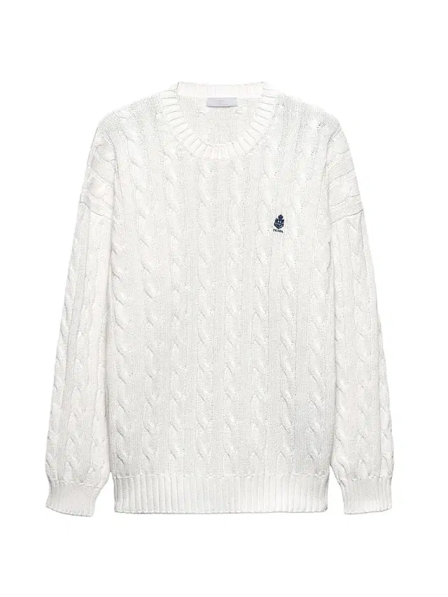 Prada Men's Cotton Crewneck Sweater - White