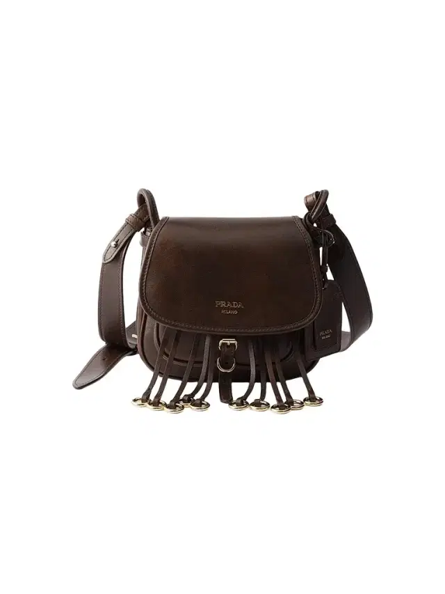 Prada Women's Corsaire Aged Leather Mini Shoulder Bag - Brown