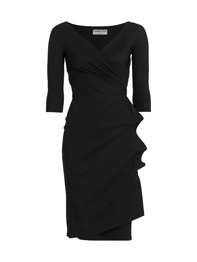 Chiara Boni La Petite Robe Women's Florien Ruched Sheath Dress - Black