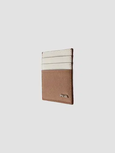 Prada Men's Saffiano Leather Card Holder | Thumbnail 3 Prada Men's Saffiano Leather Card Holder | Thumbnail 3