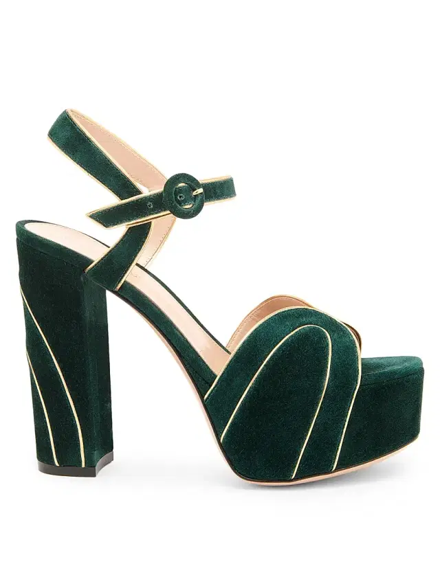 Gianvito Rossi Women's 120MM Suede Platform Sandals - Mekong Hunter