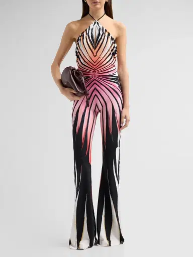 Roberto Cavalli Women's Printed Halter Jumpsuit | Thumbnail 2 Roberto Cavalli Women's Printed Halter Jumpsuit | Thumbnail 2