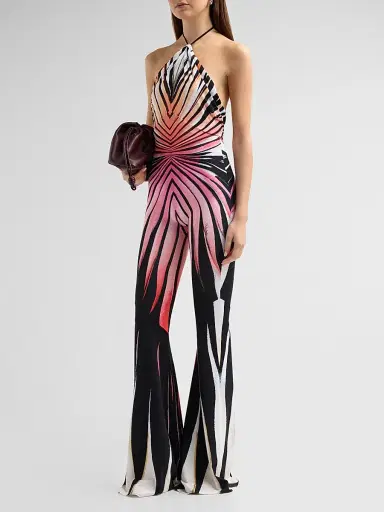 Roberto Cavalli Women's Printed Halter Jumpsuit | Thumbnail 4 Roberto Cavalli Women's Printed Halter Jumpsuit | Thumbnail 4