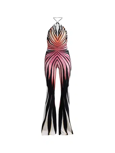 Roberto Cavalli Women's Printed Halter Jumpsuit | Thumbnail 1 Roberto Cavalli Women's Printed Halter Jumpsuit | Thumbnail 1