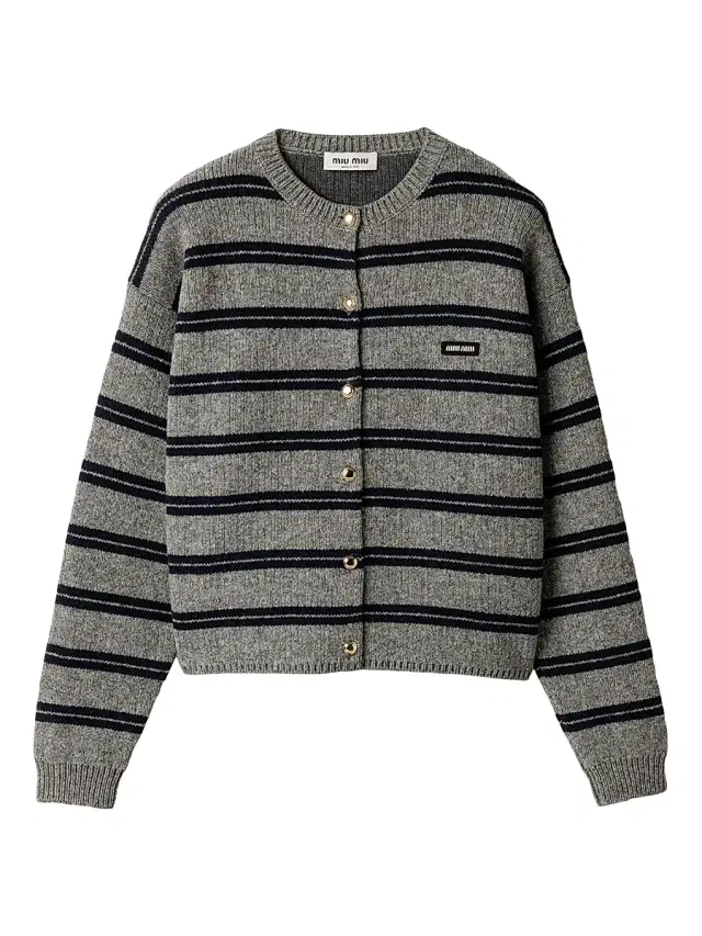 Miu Miu Women's Shetland Knit Cardigan - Grey