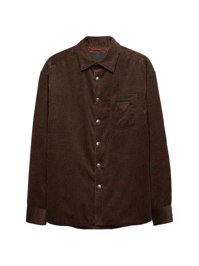 Prada Men's Corduroy Shirt - Brown