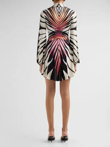 Roberto Cavalli Women's Printed Belted Mini Shirtdress | Thumbnail 3 Roberto Cavalli Women's Printed Belted Mini Shirtdress | Thumbnail 3