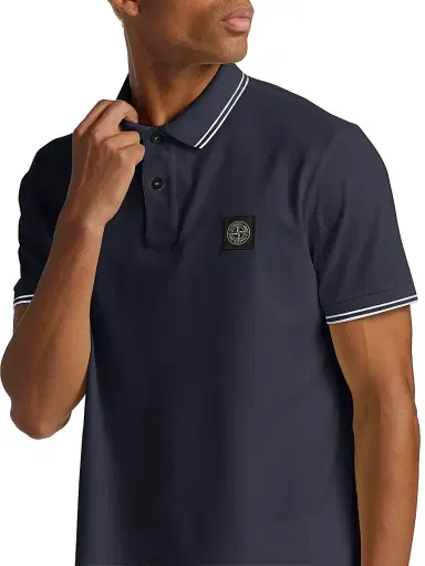 Stone Island Men's Core Classic Cotton-Blend Polo Shirt | Thumbnail 6 Stone Island Men's Core Classic Cotton-Blend Polo Shirt | Thumbnail 6