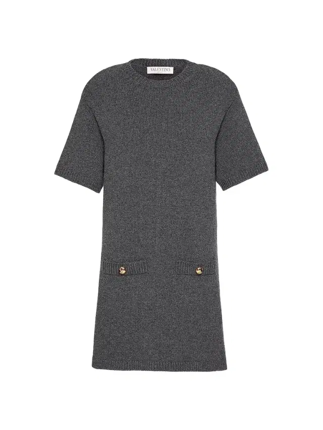 Valentino Garavani Women's Wool Sweater Dress - Dark Grey