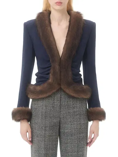 Valentino Garavani Women's Wool Crepe Jacket | Thumbnail 2 Valentino Garavani Women's Wool Crepe Jacket | Thumbnail 2