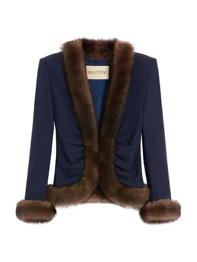 Valentino Garavani Women's Wool Crepe Jacket | Thumbnail 1 Valentino Garavani Women's Wool Crepe Jacket | Thumbnail 1
