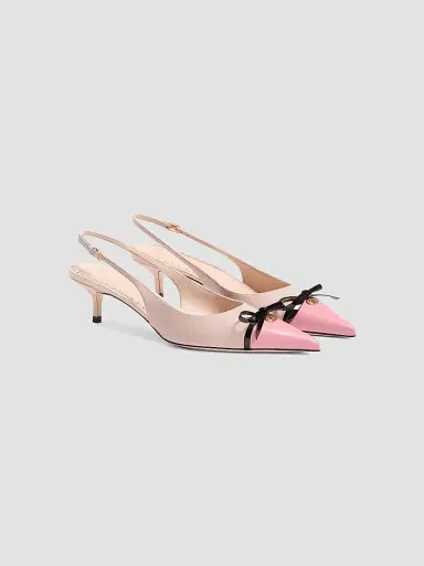 Valentino Garavani Women's Bepointy 45MM Slingback Pumps in Kidskin - Candy Rose | Thumbnail 2