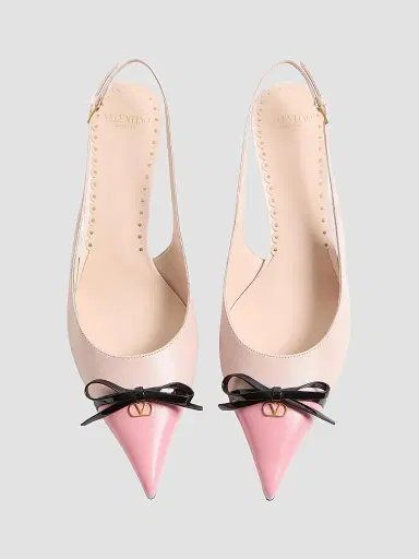 Valentino Garavani Women's Bepointy 45MM Slingback Pumps in Kidskin - Candy Rose | Thumbnail 4